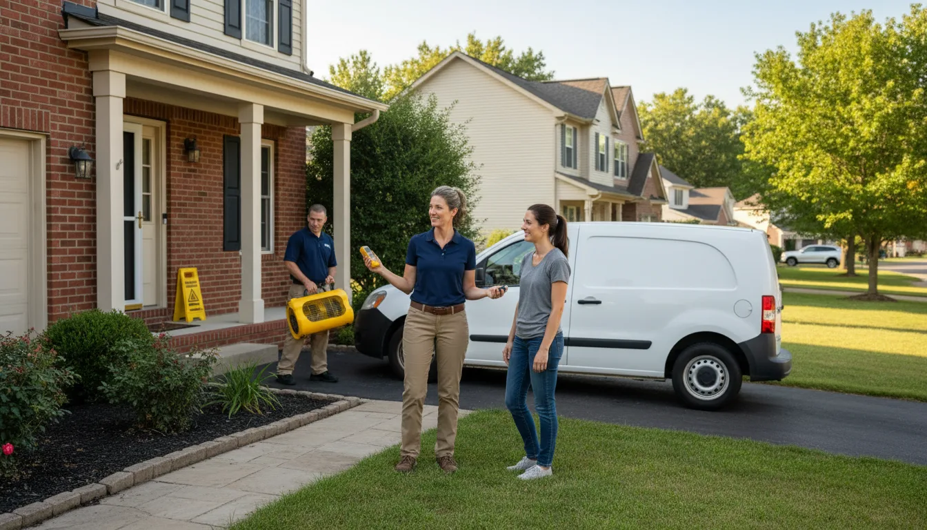 Residential water damage restoration in North Olmsted, OH